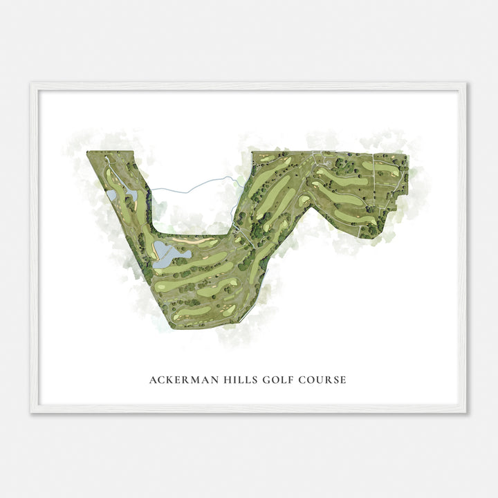 Print of Ackerman Hills Golf Course Classic Map