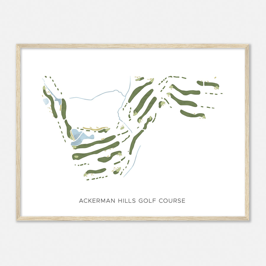 Print of Ackerman Hills Golf Course Modern Map