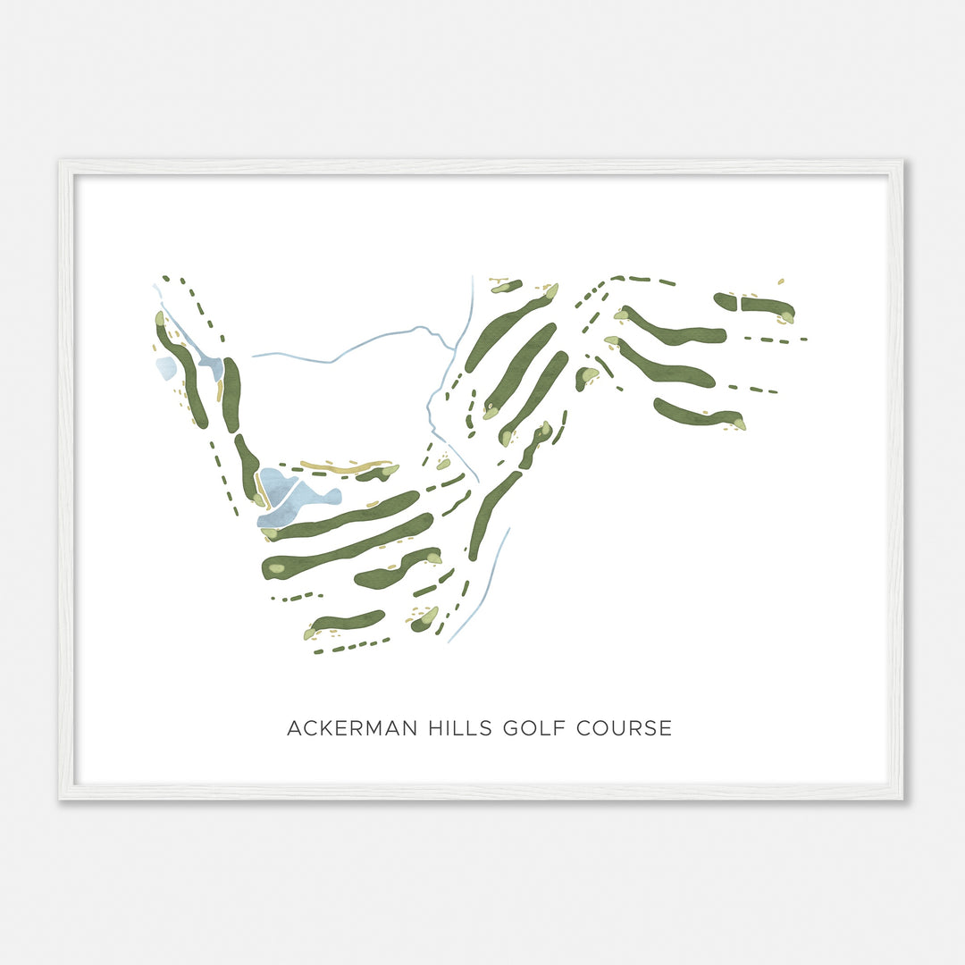 Print of Ackerman Hills Golf Course Modern Map