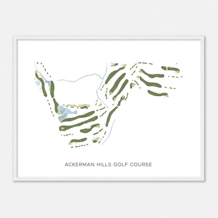 Print of Ackerman Hills Golf Course Modern Map