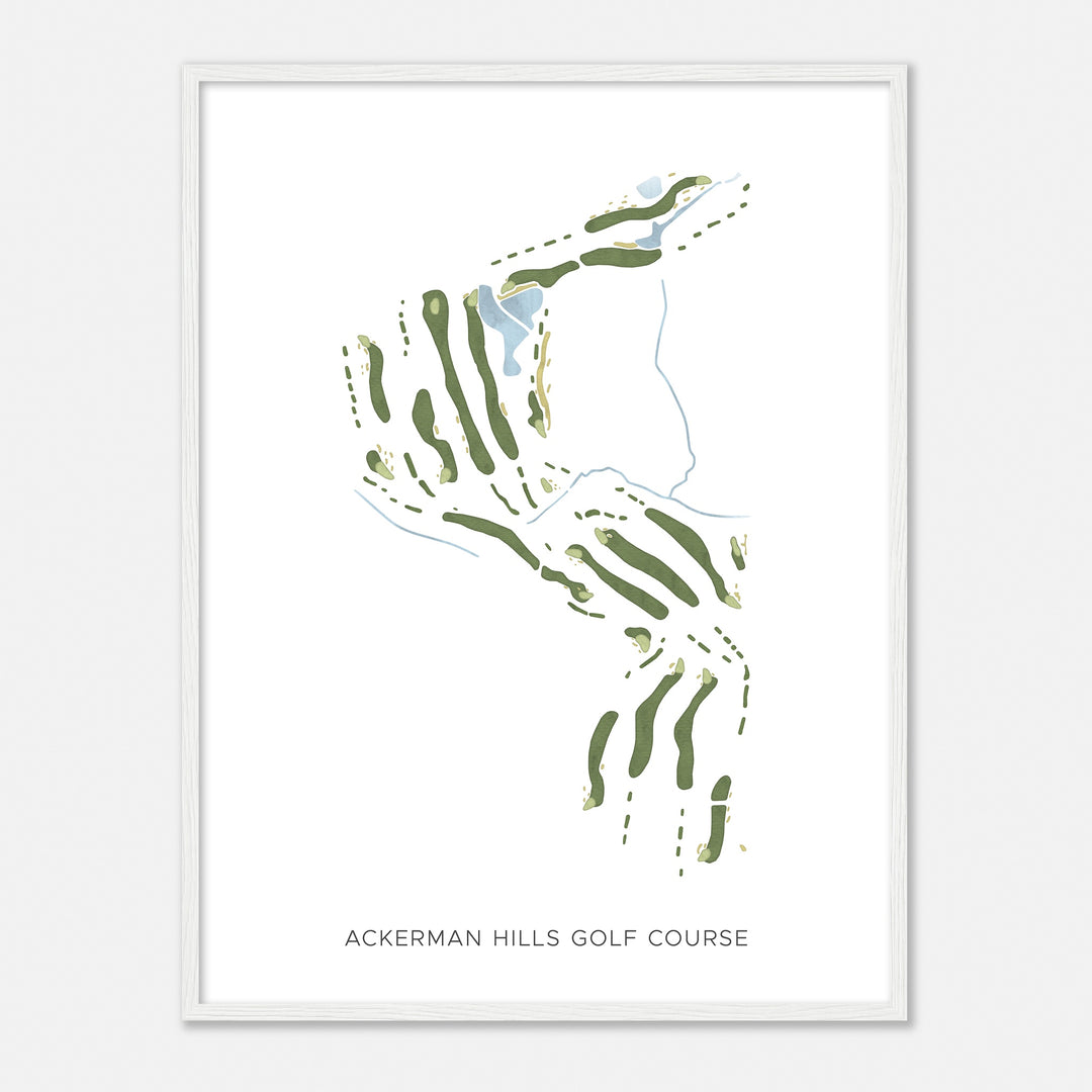 Print of Ackerman Hills Golf Course Modern Map