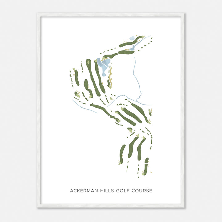 Print of Ackerman Hills Golf Course Modern Map