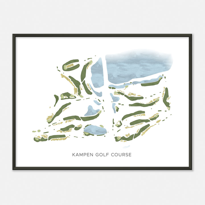 Print of Kampen Golf Course Modern Map