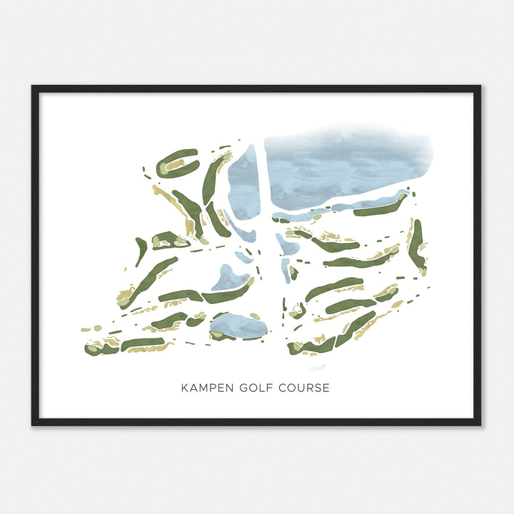 Print of Kampen Golf Course Modern Map