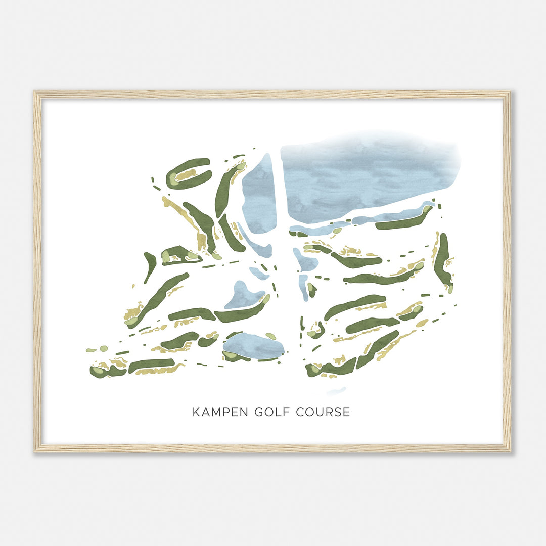 Print of Kampen Golf Course Modern Map