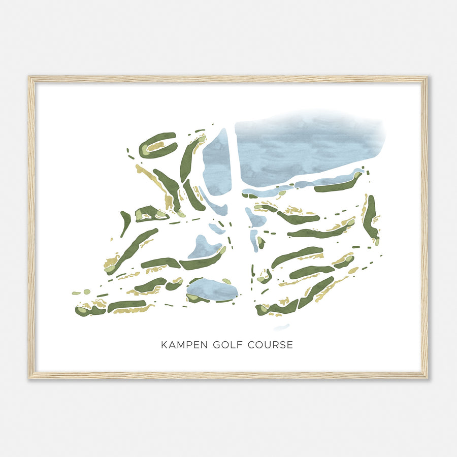 Print of Kampen Golf Course Modern Map