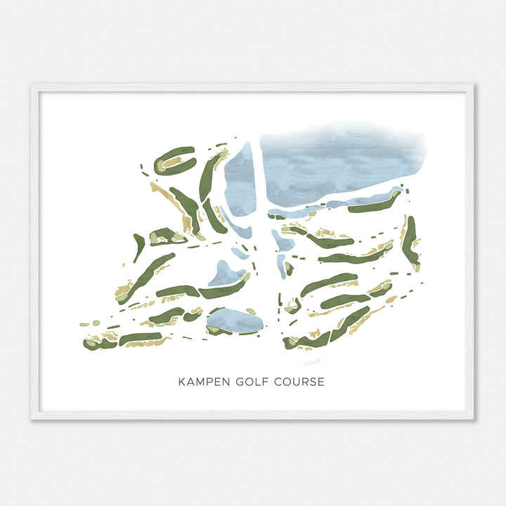 Print of Kampen Golf Course Modern Map