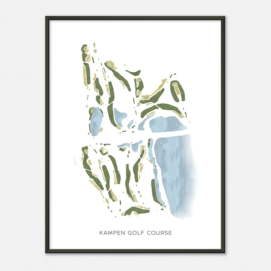 Print of Kampen Golf Course Modern Map
