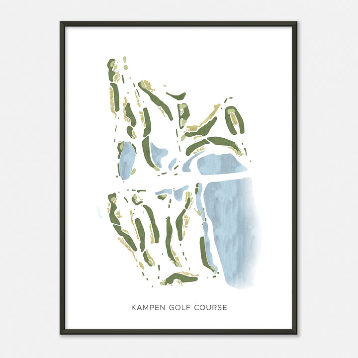 Print of Kampen Golf Course Modern Map