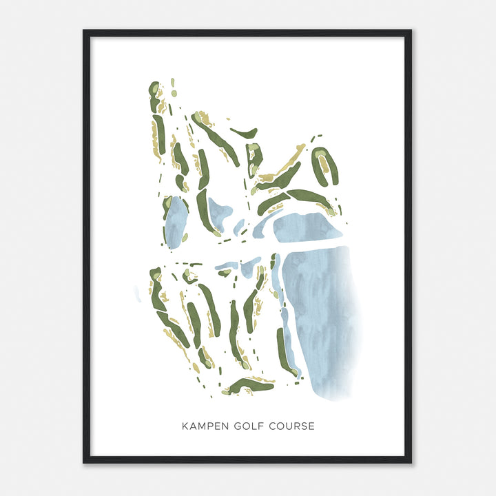 Print of Kampen Golf Course Modern Map