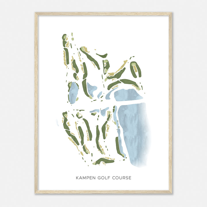 Print of Kampen Golf Course Modern Map