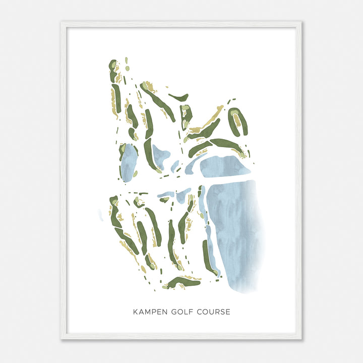 Print of Kampen Golf Course Modern Map