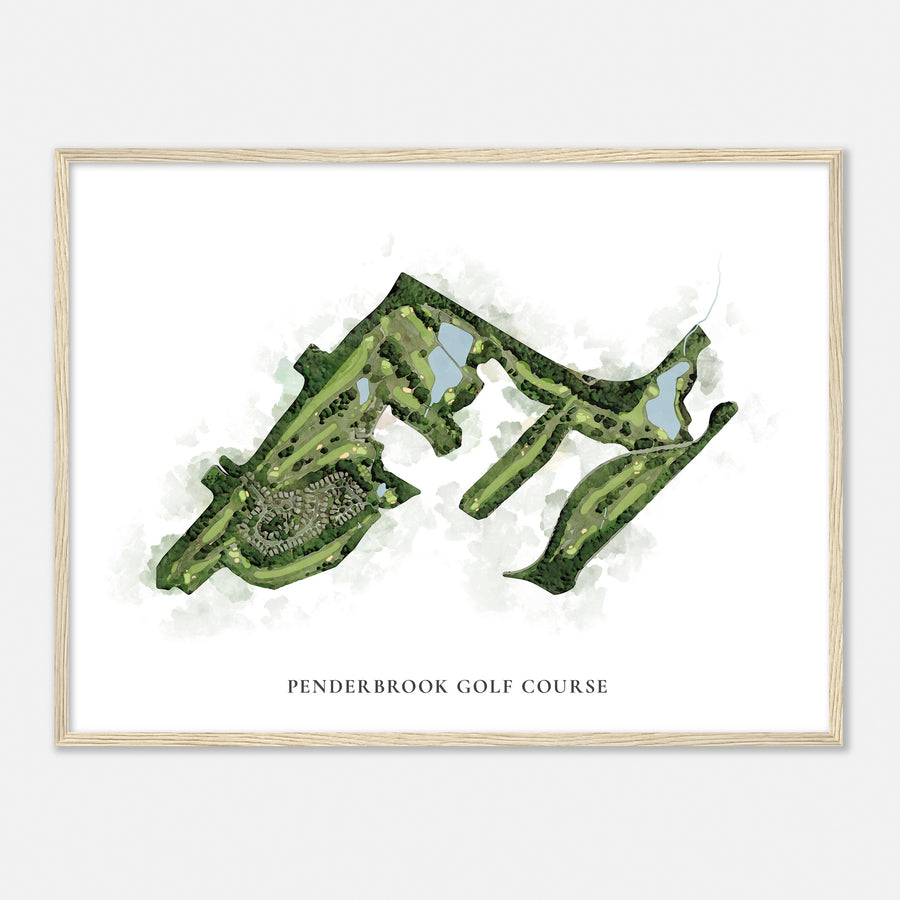 Print of Penderbrook Golf Course Classic Map