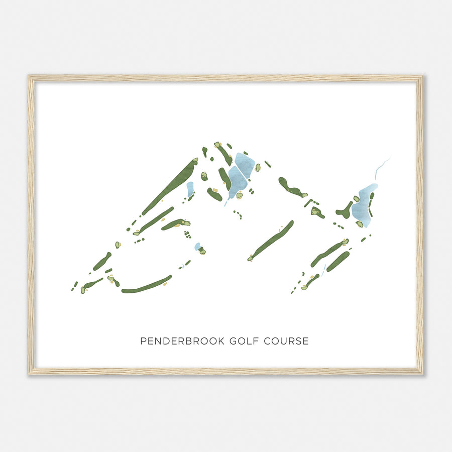 Print of Penderbrook Golf Course Modern Map