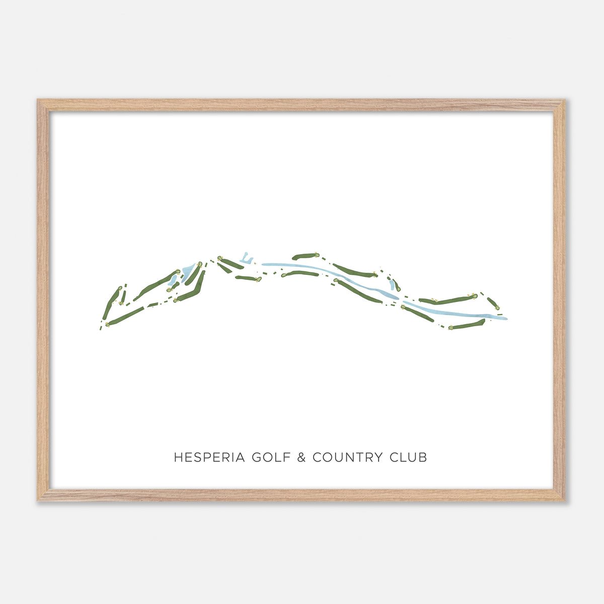 Print of Hesperia Golf & Country Club Modern Map