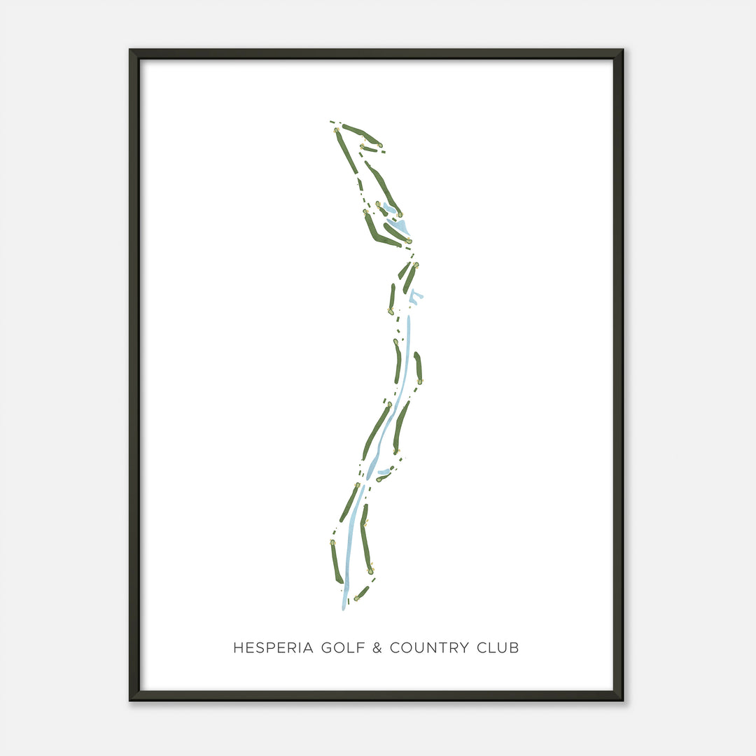 Print of Hesperia Golf &amp; Country Club Modern Map
