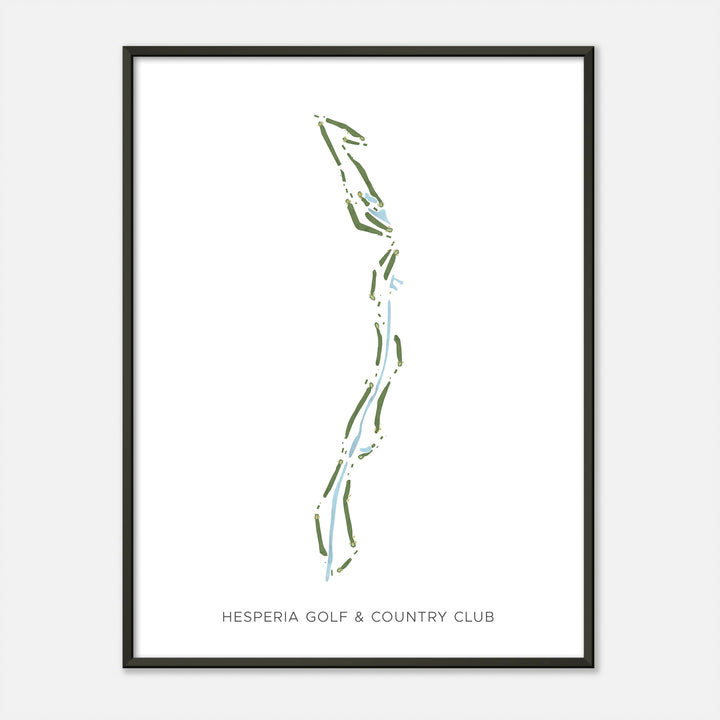 Print of Hesperia Golf &amp; Country Club Modern Map