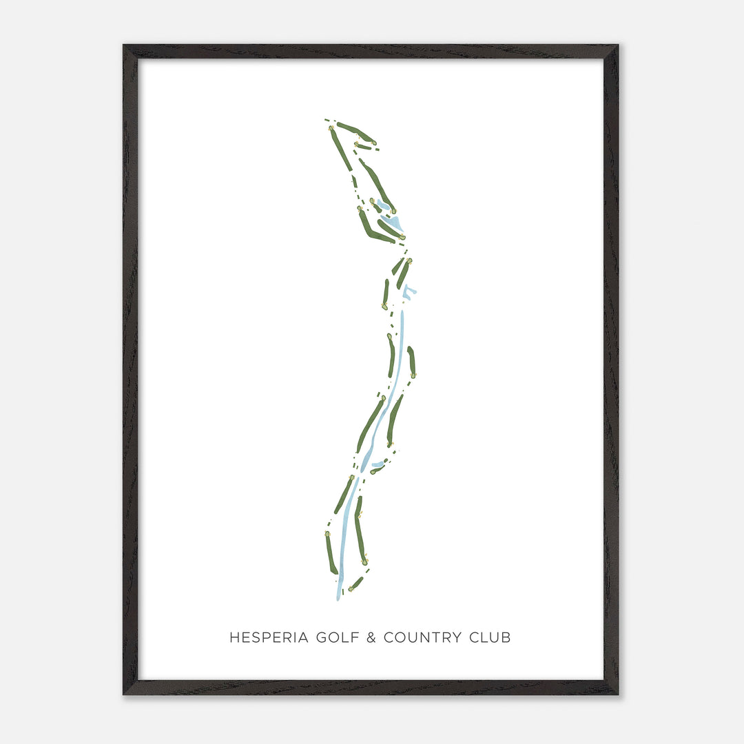 Print of Hesperia Golf &amp; Country Club Modern Map