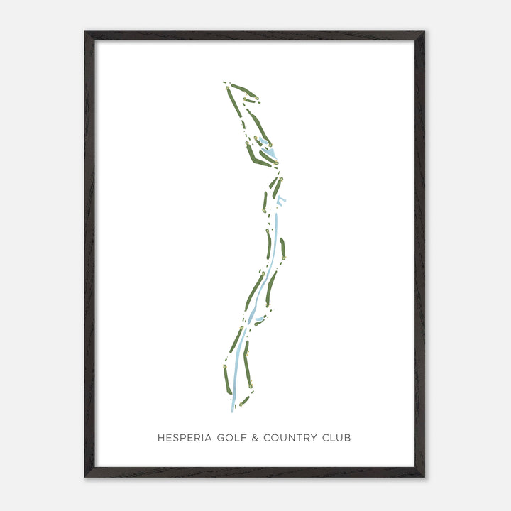 Print of Hesperia Golf &amp; Country Club Modern Map