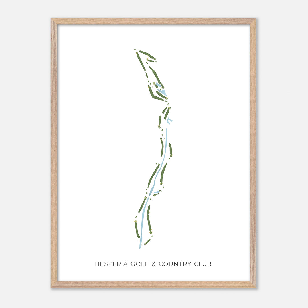 Print of Hesperia Golf &amp; Country Club Modern Map