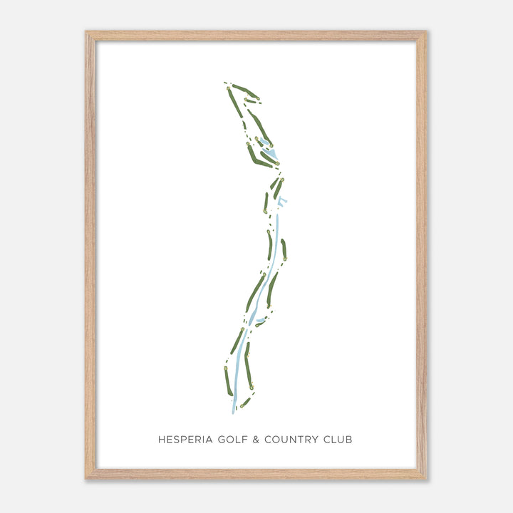 Print of Hesperia Golf &amp; Country Club Modern Map