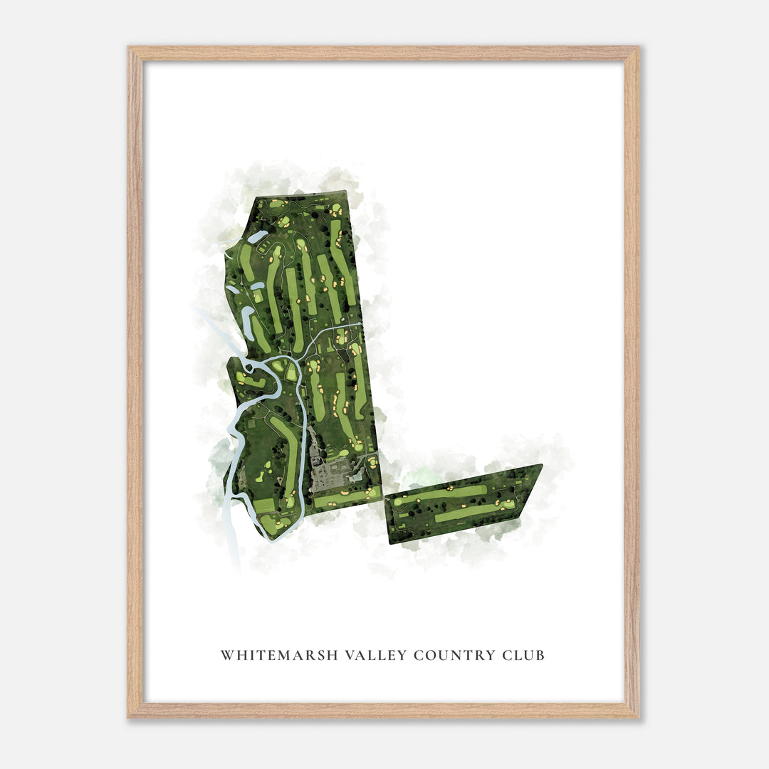 Print of Whitemarsh Valley Country Club Classic Map