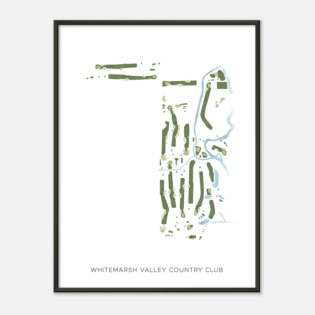 Print of Whitemarsh Valley Country Club Modern Map