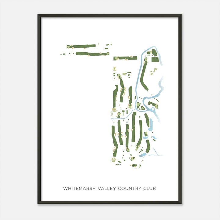 Print of Whitemarsh Valley Country Club Modern Map