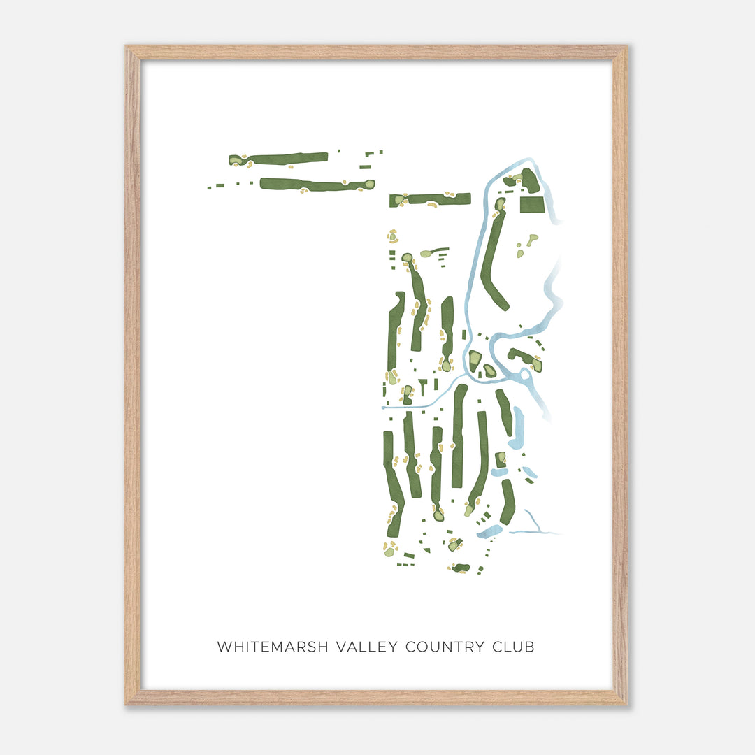 Print of Whitemarsh Valley Country Club Modern Map