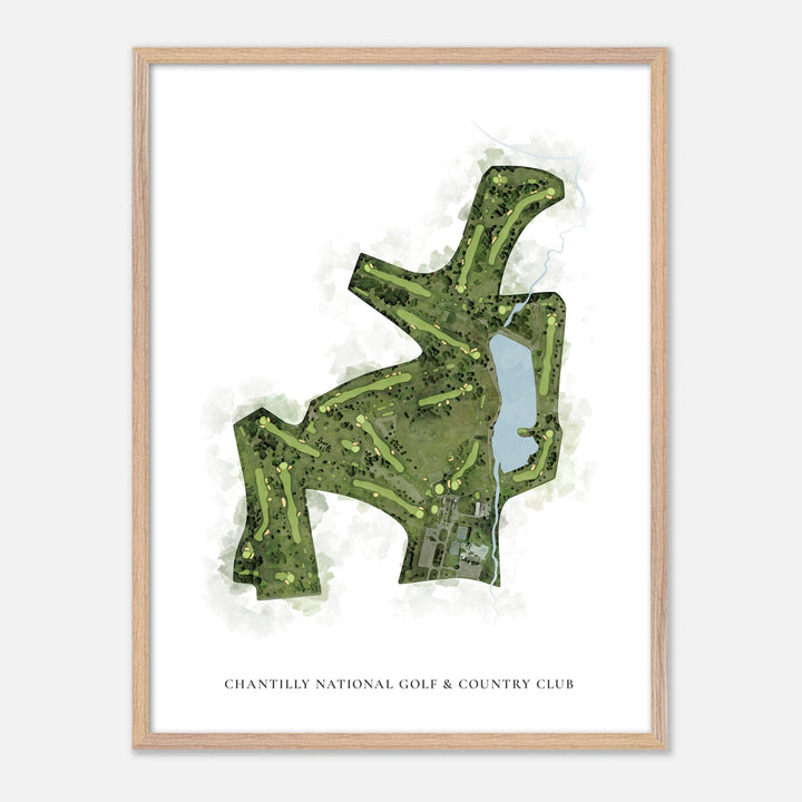 Print of Chantilly National Golf &amp; Country Club Classic Map