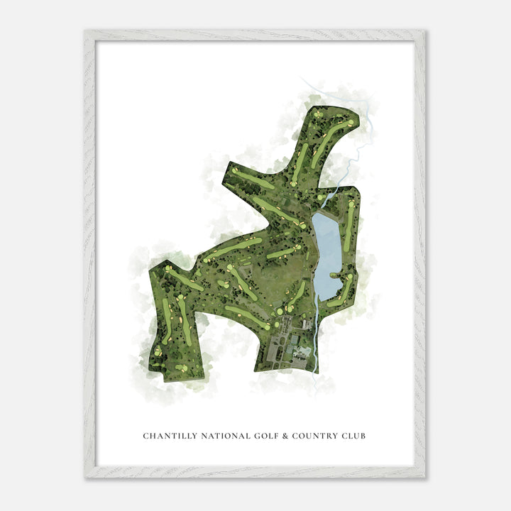 Print of Chantilly National Golf &amp; Country Club Classic Map