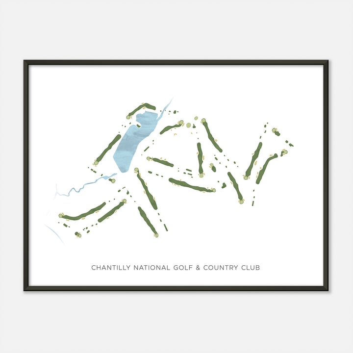 Print of Chantilly National Golf &amp; Country Club Modern Map