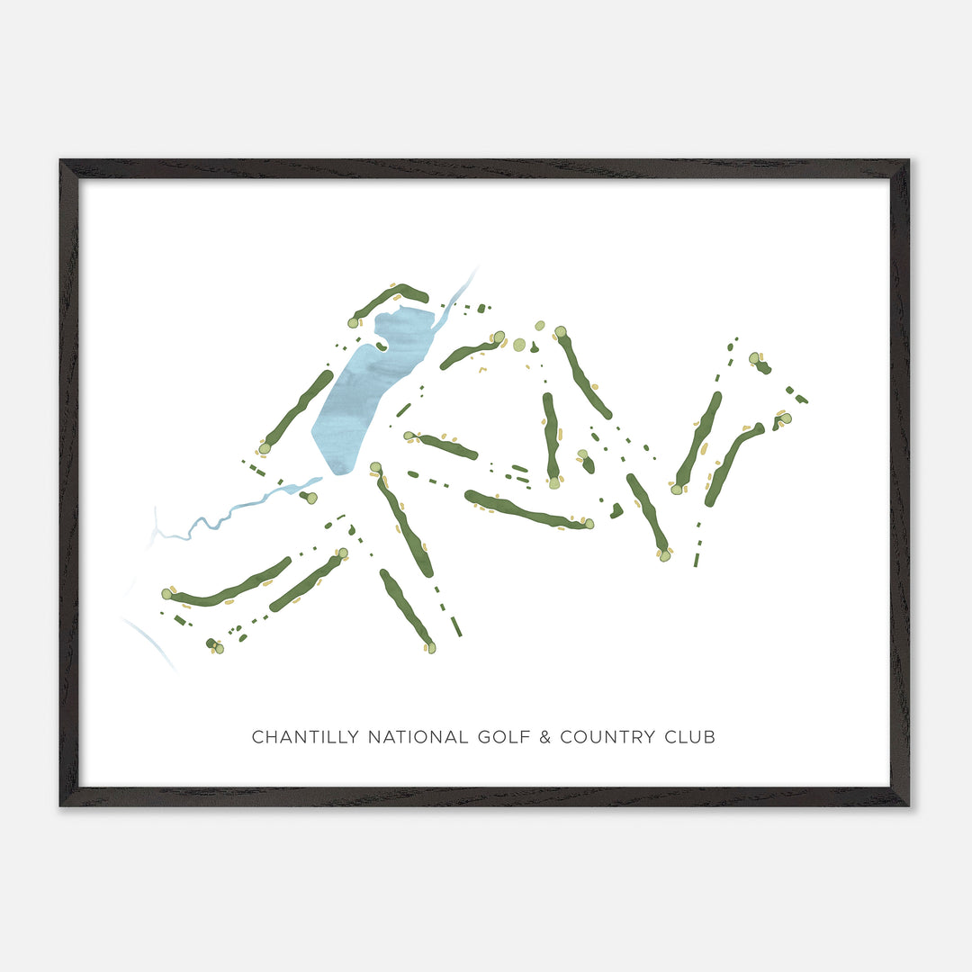 Print of Chantilly National Golf &amp; Country Club Modern Map