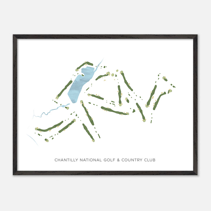 Print of Chantilly National Golf &amp; Country Club Modern Map