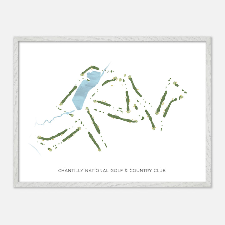 Print of Chantilly National Golf &amp; Country Club Modern Map