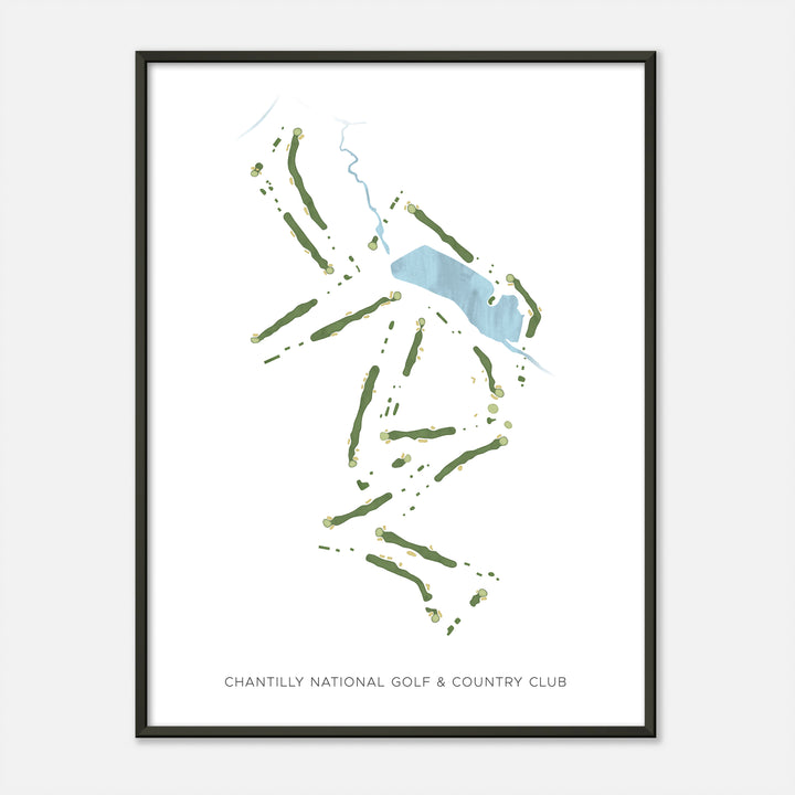 Print of Chantilly National Golf &amp; Country Club Modern Map