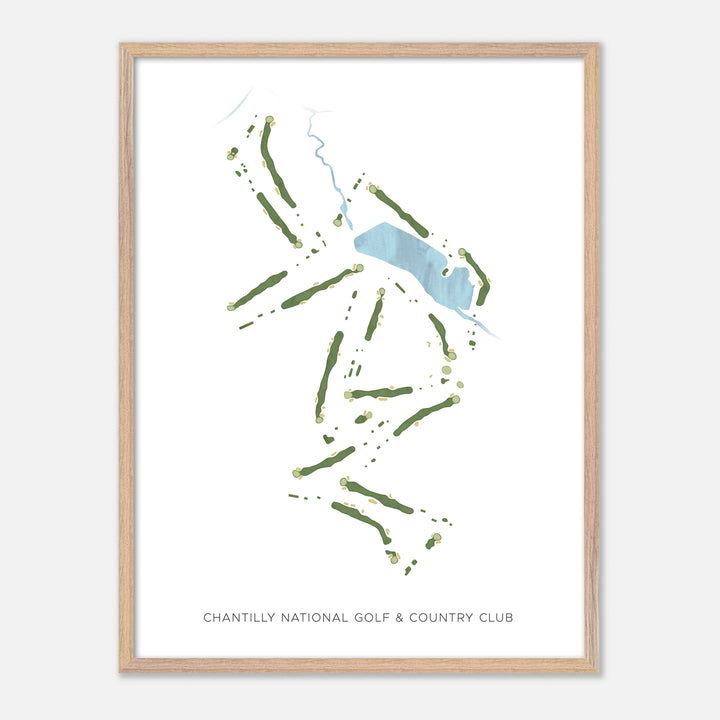 Print of Chantilly National Golf &amp; Country Club Modern Map