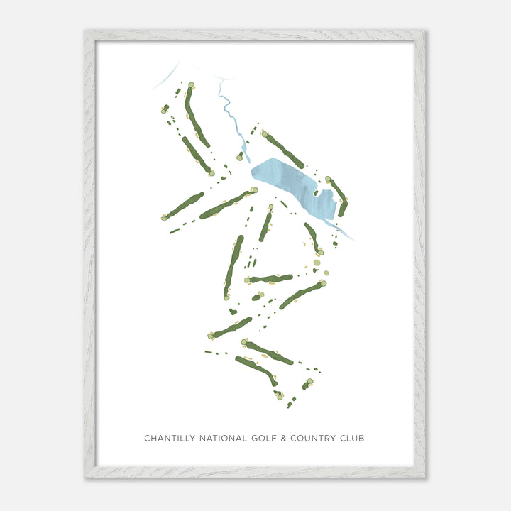 Print of Chantilly National Golf &amp; Country Club Modern Map