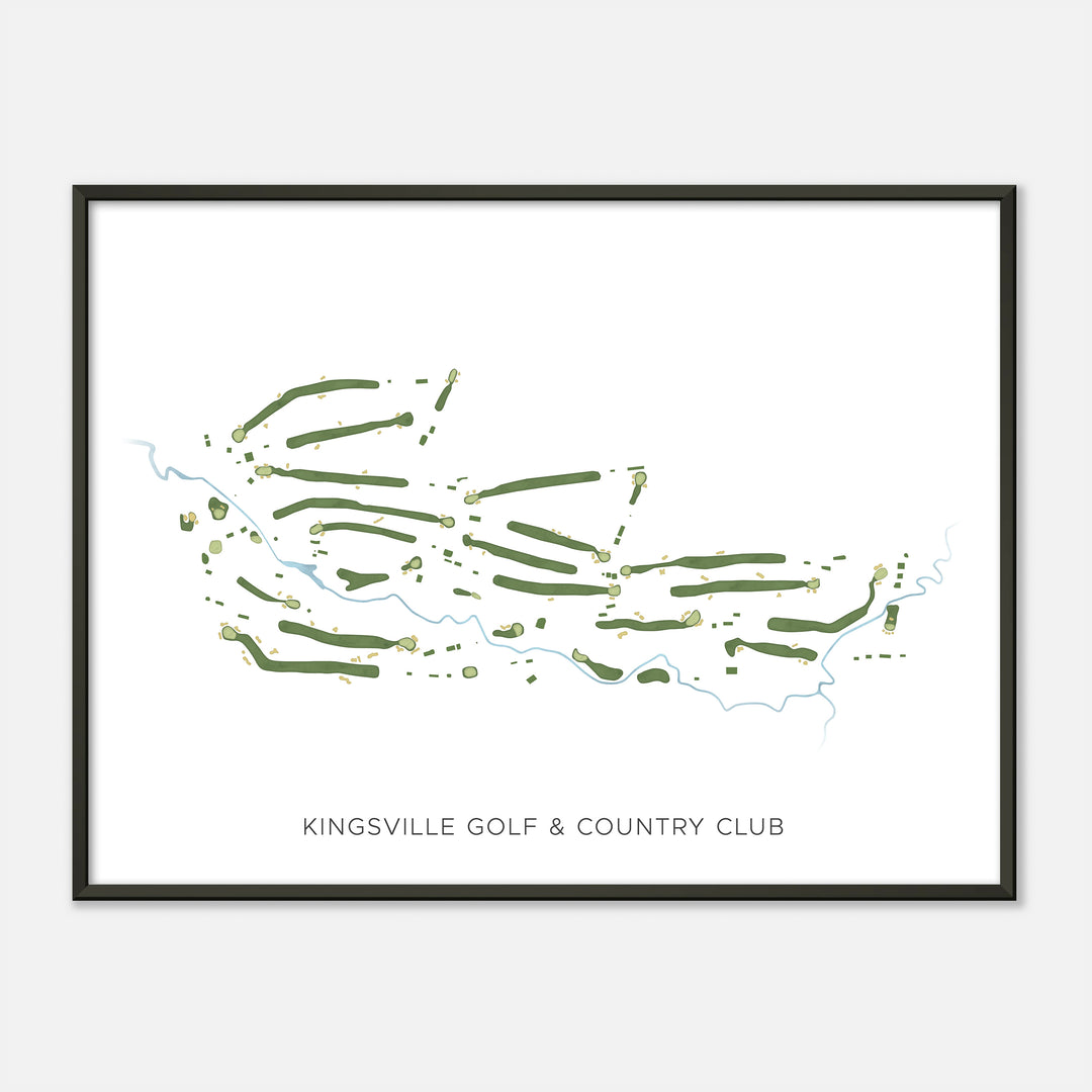 Print of Kingsville Golf & Country Club Modern Map