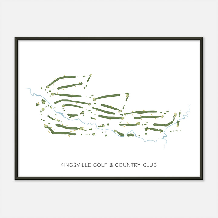 Print of Kingsville Golf & Country Club Modern Map