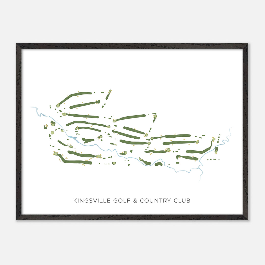 Print of Kingsville Golf & Country Club Modern Map