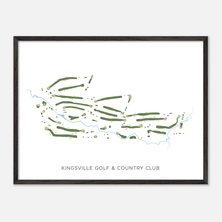 Print of Kingsville Golf & Country Club Modern Map