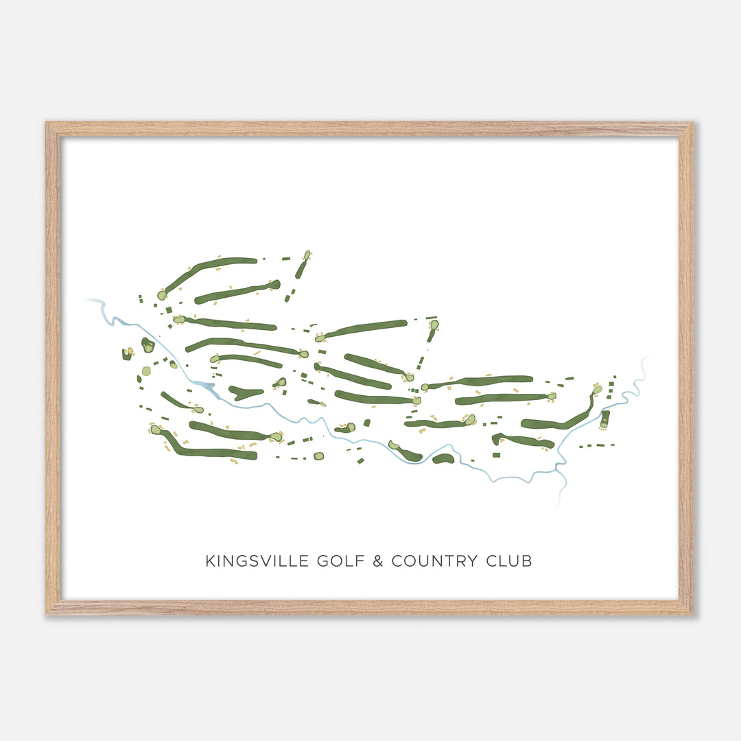Print of Kingsville Golf & Country Club Modern Map