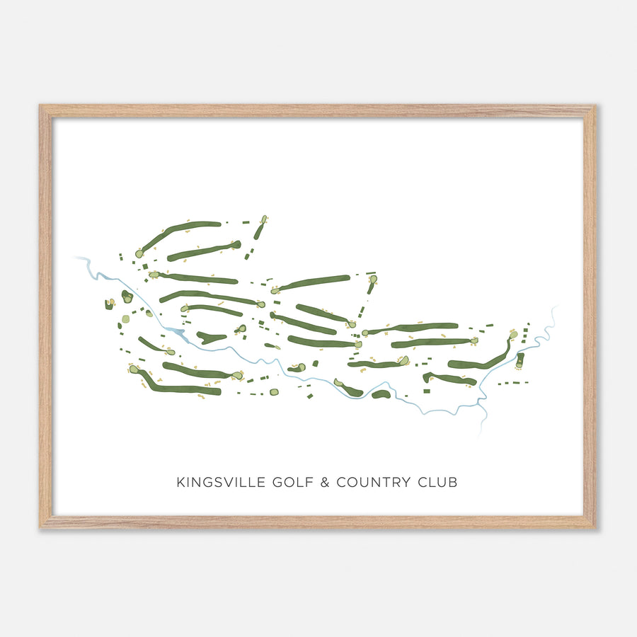 Print of Kingsville Golf & Country Club Modern Map