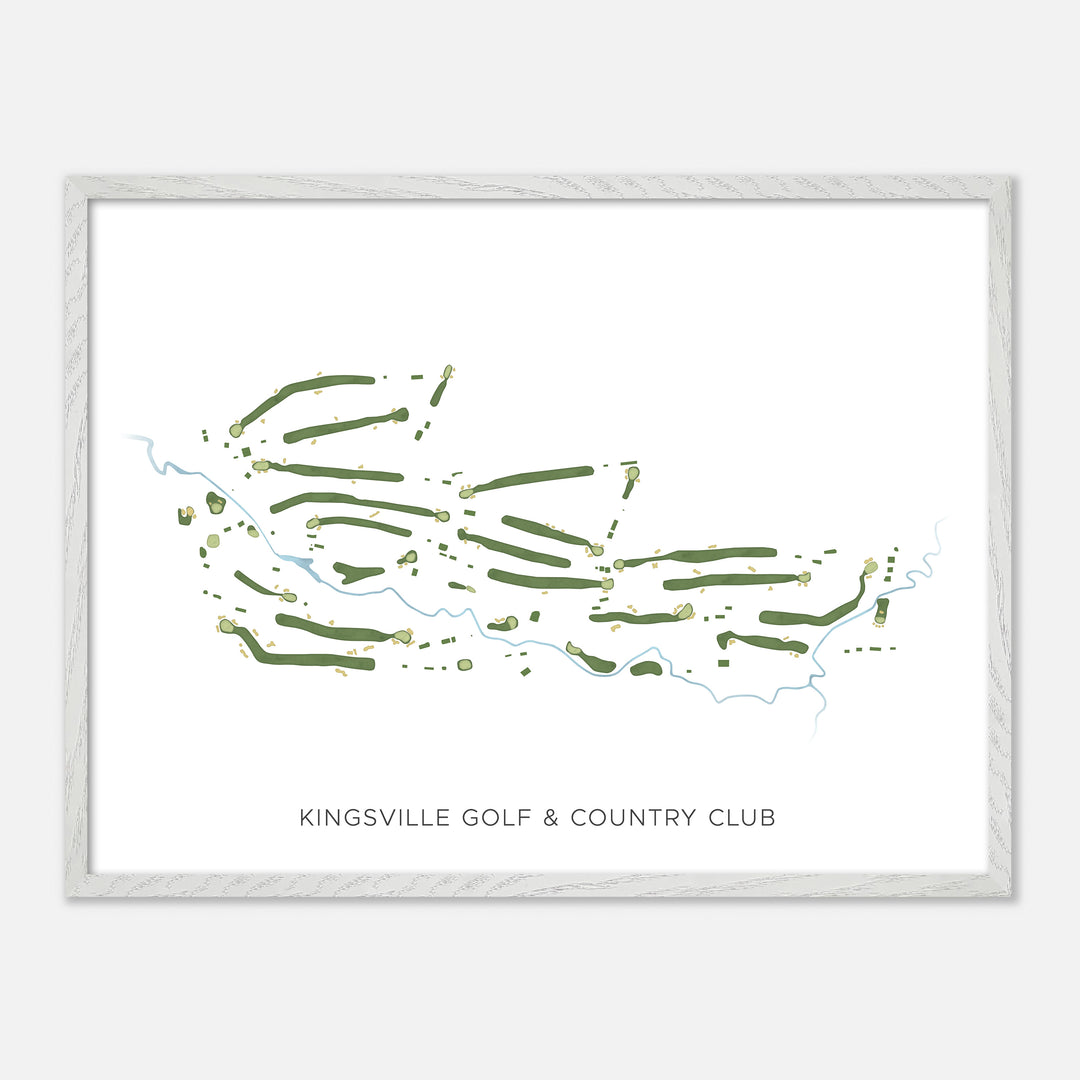 Print of Kingsville Golf & Country Club Modern Map