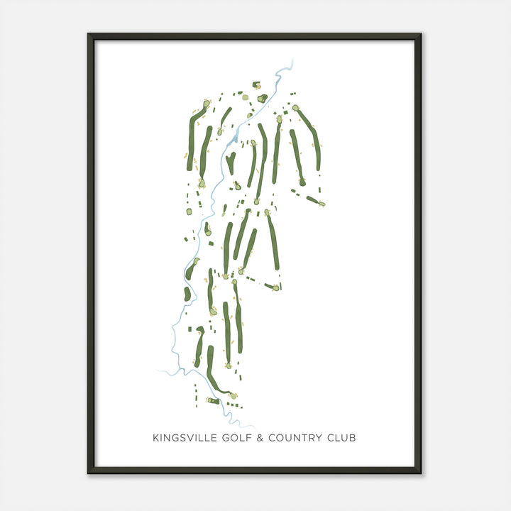 Print of Kingsville Golf & Country Club Modern Map