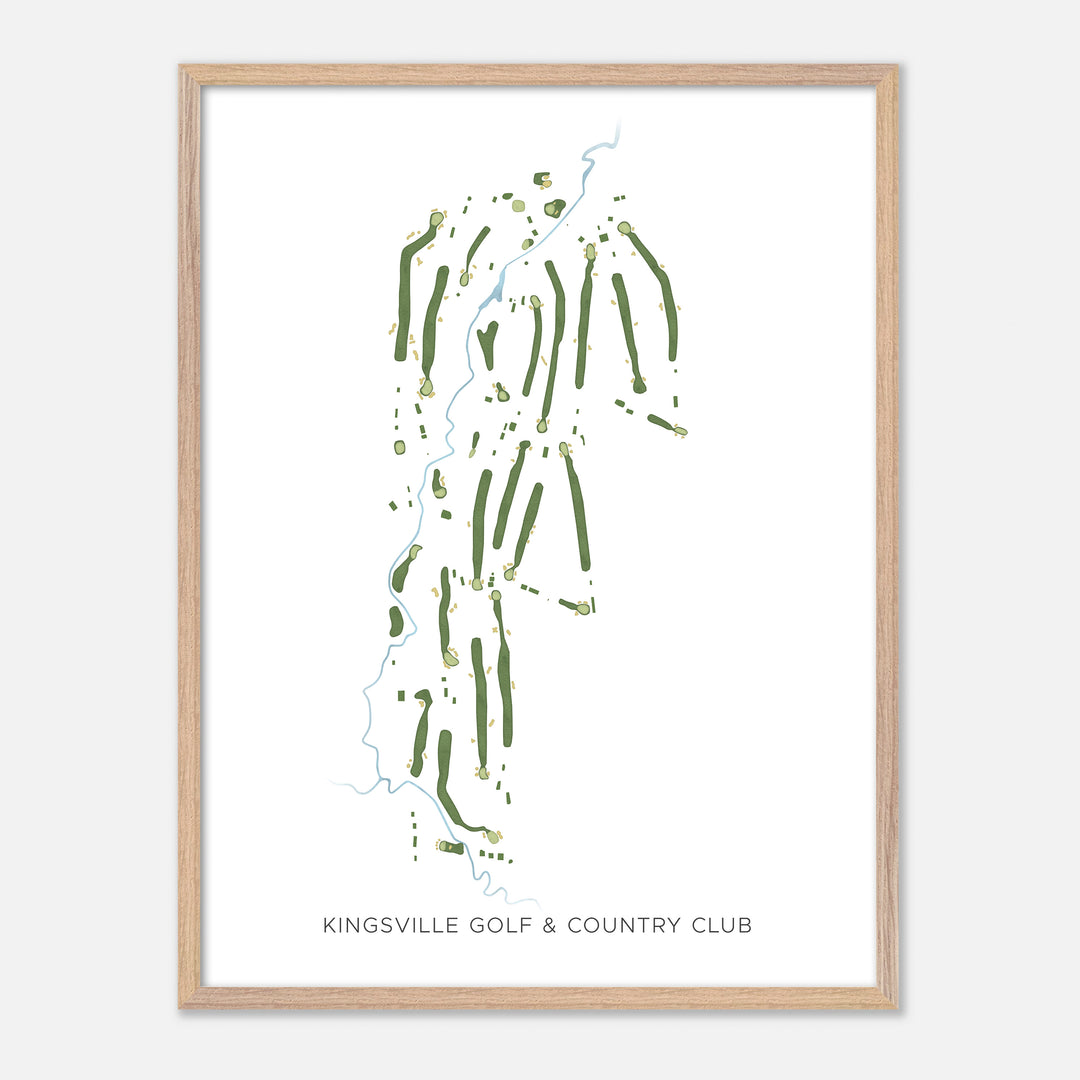 Print of Kingsville Golf & Country Club Modern Map