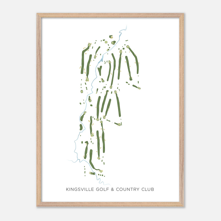 Print of Kingsville Golf & Country Club Modern Map