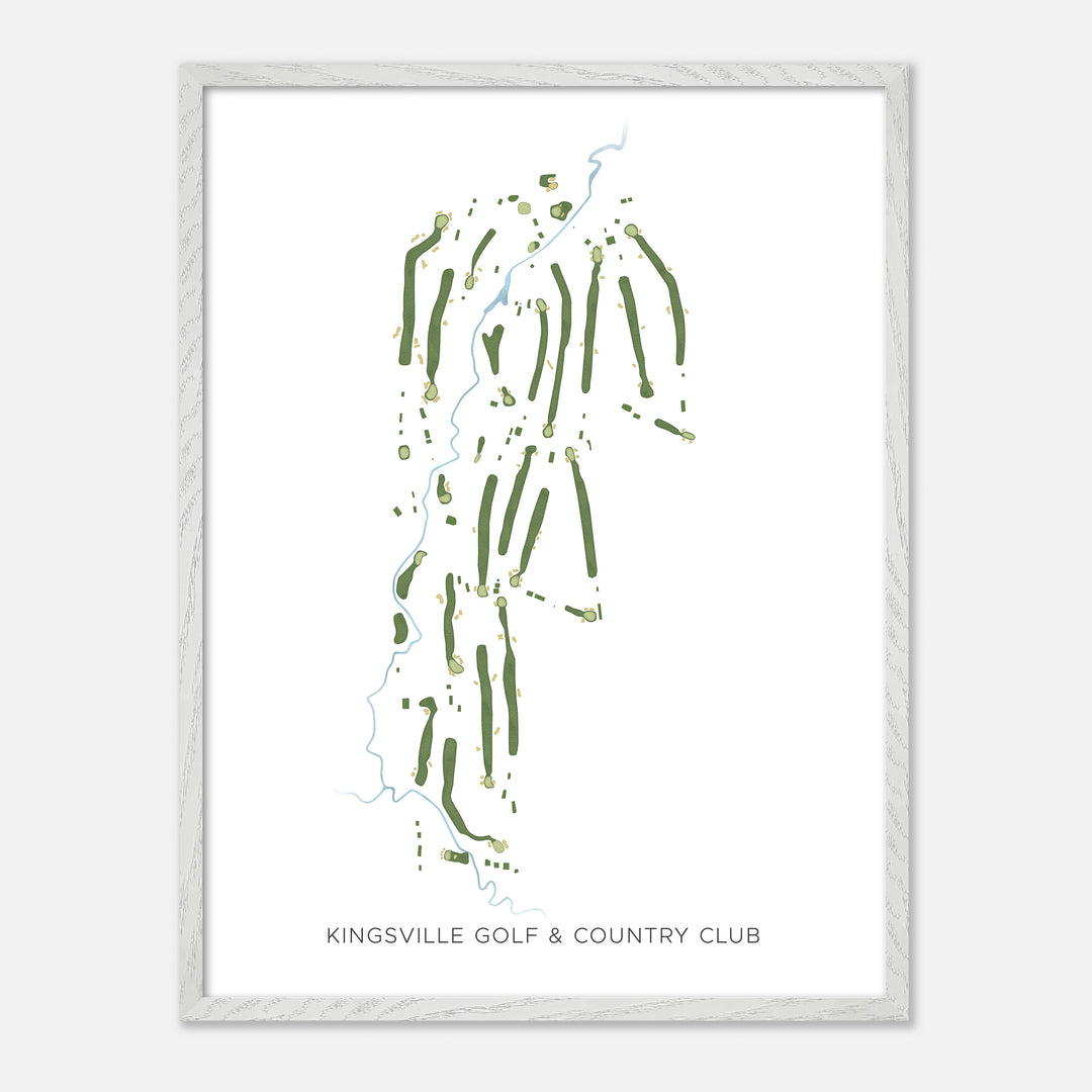 Print of Kingsville Golf & Country Club Modern Map