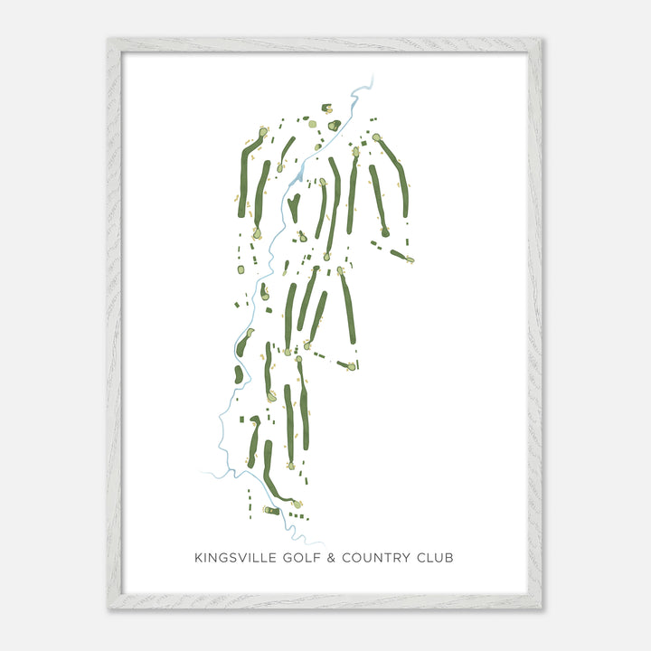 Print of Kingsville Golf & Country Club Modern Map